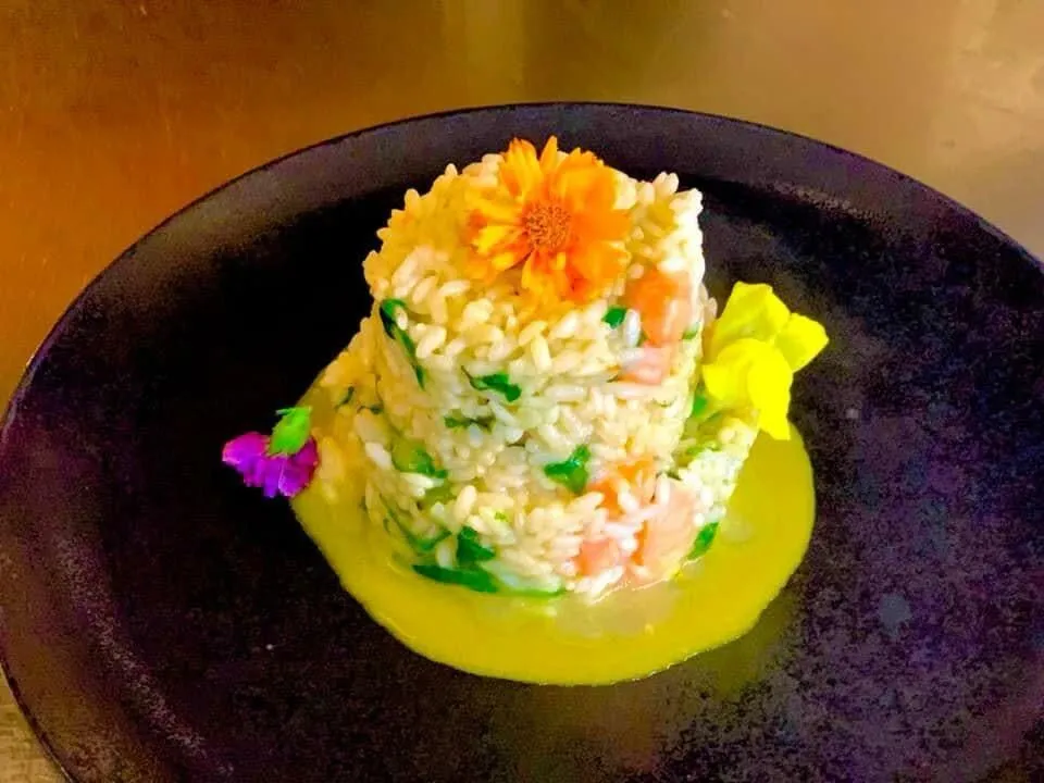 "Risotto mit Garnelen und Kräutern